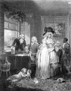 ウィリアムワード（1766-1826）、1789年に彫刻された「初期産業と経済の果実」 作： George Morland
